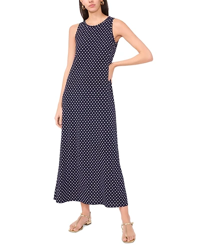Vince Camuto Women's Polka-Dot Keyhole Maxi Dress