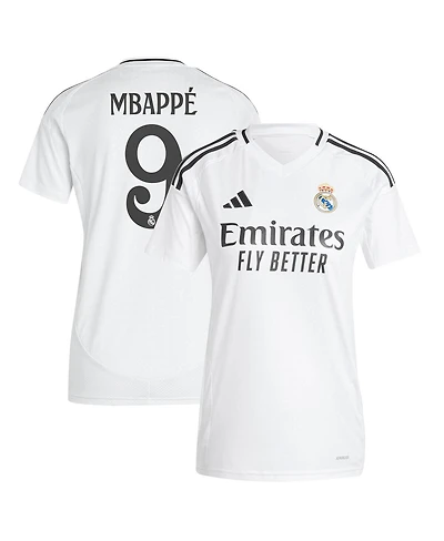 Adidas Women's Kylian Mbappe White Real Madrid 2024/25 Home Replica Player Jersey