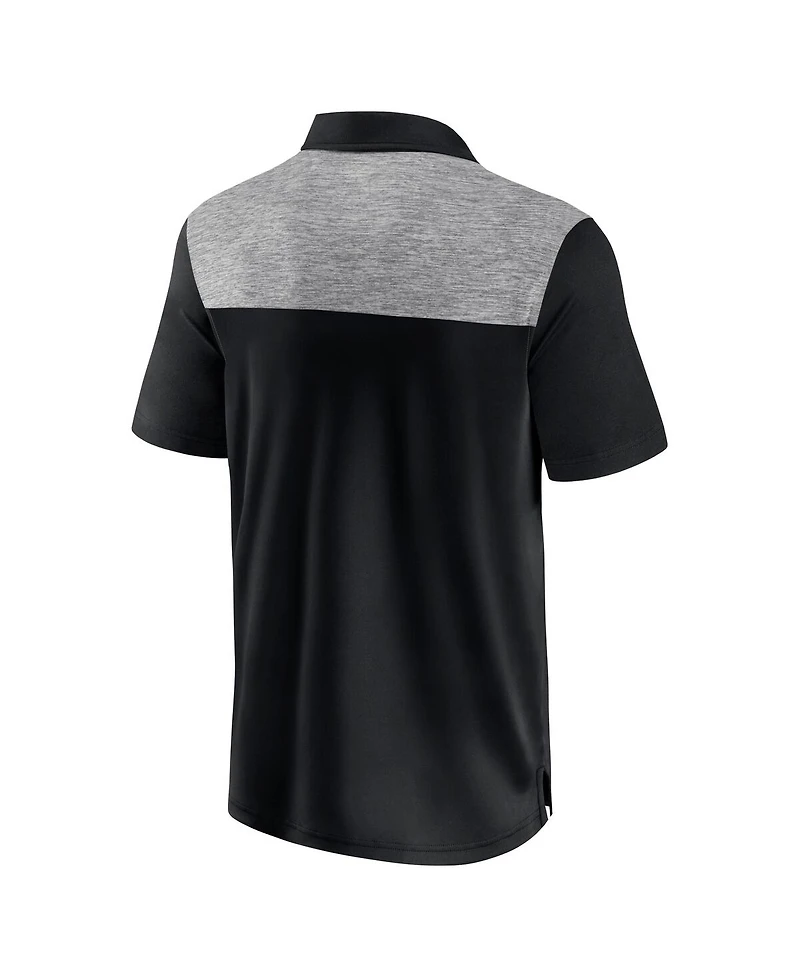 Fanatics Men's Black Minnesota Golden Gophers Iconic Brushed Blocked Polo Shirt