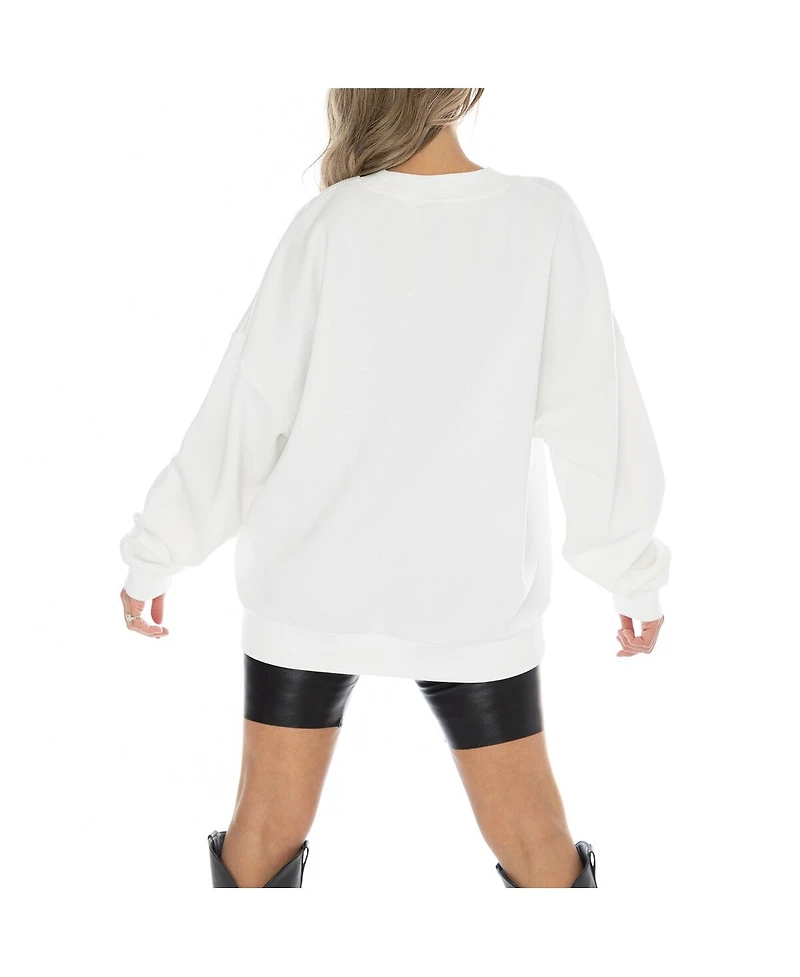 Gameday Couture Women's White Michigan Wolverines Fair Catch Pullover Sweatshirt