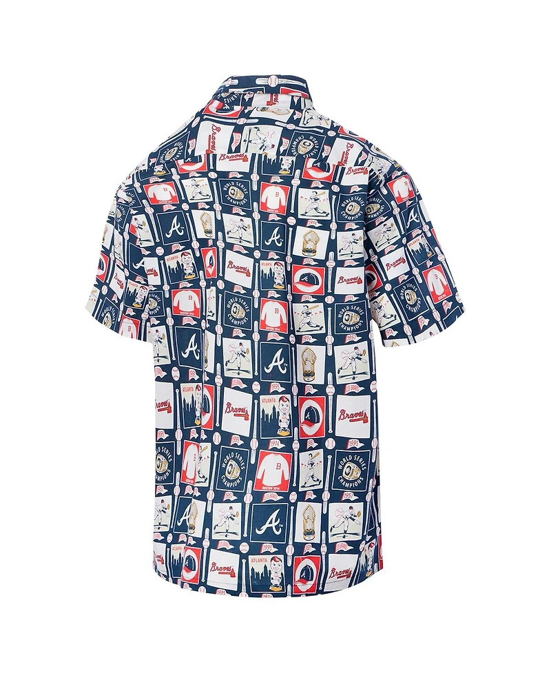 Reyn Spooner Men's Navy Atlanta Braves Champions Scenic Button-Up Shirt