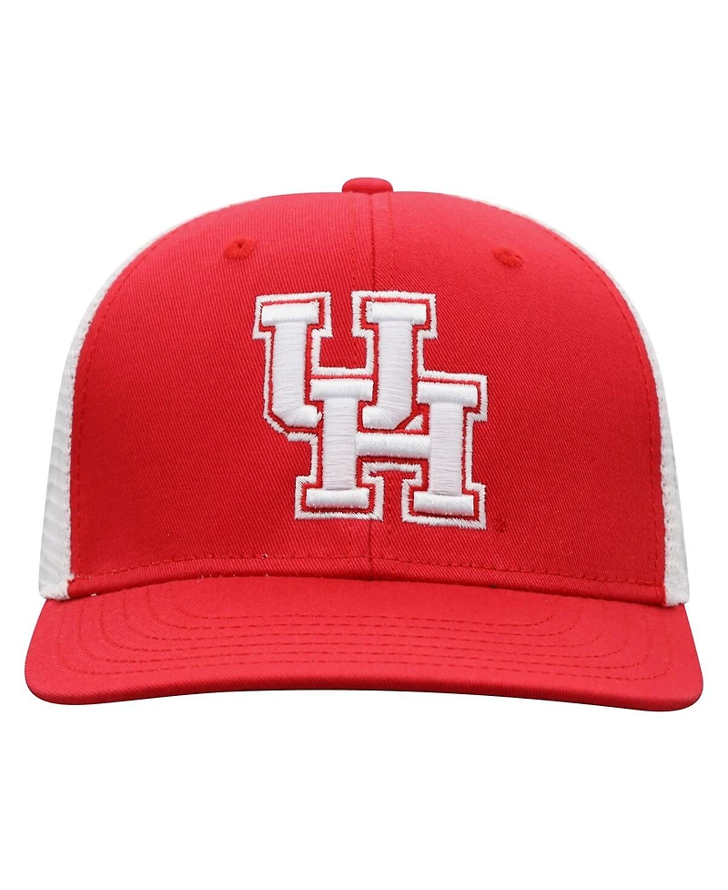 Top of the World Men's Red/White Houston Cougars Victory Baseline Adjustable Trucker Hat