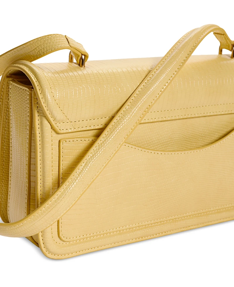 Sam Edelman Loraine Embossed Lizard Flap Shoulder Bag