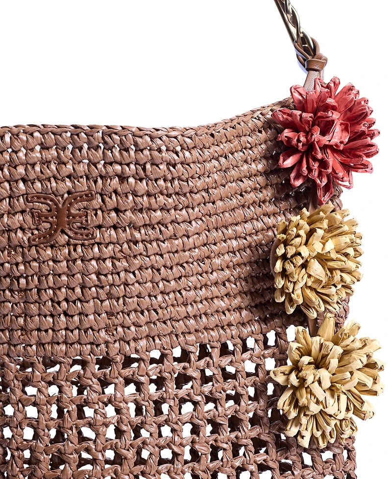 Sam Edelman Marcie Open Weave Raffia Bucket Bag