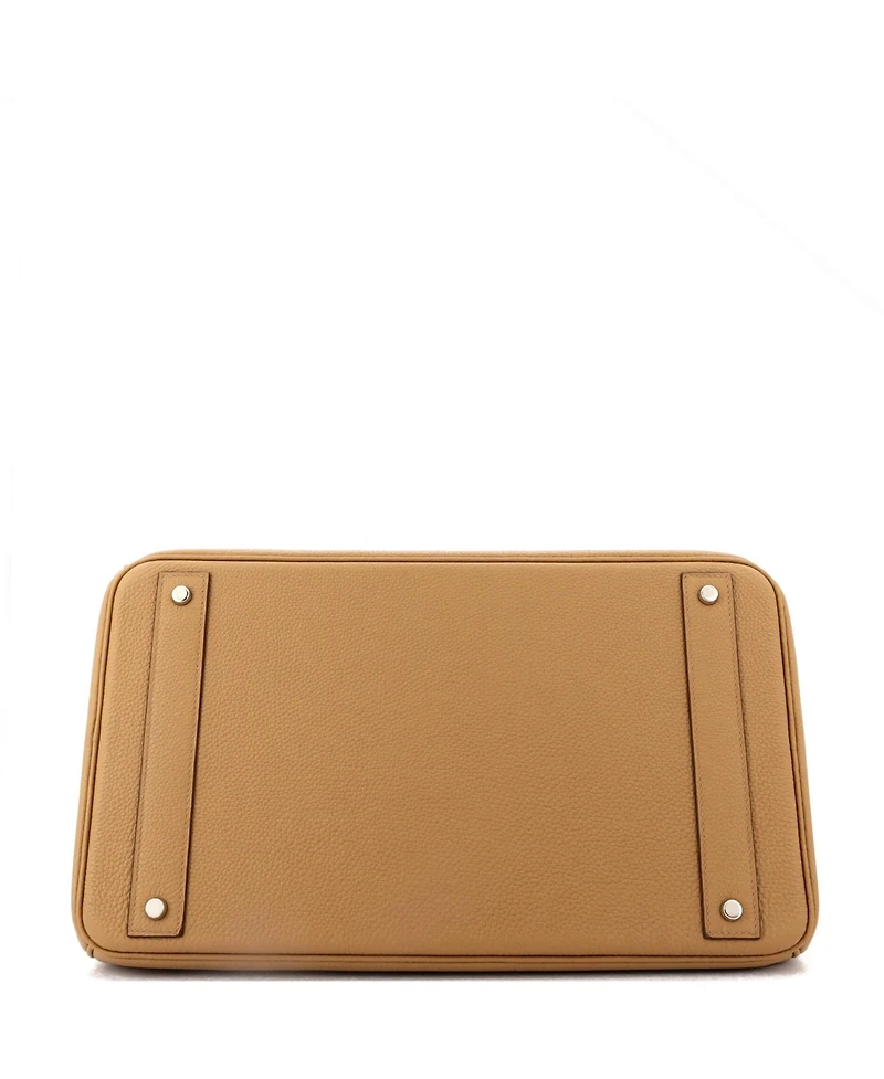 Pre-Owned Hermes Hac 40 Handbag Brown Togo with Palladium Hardware