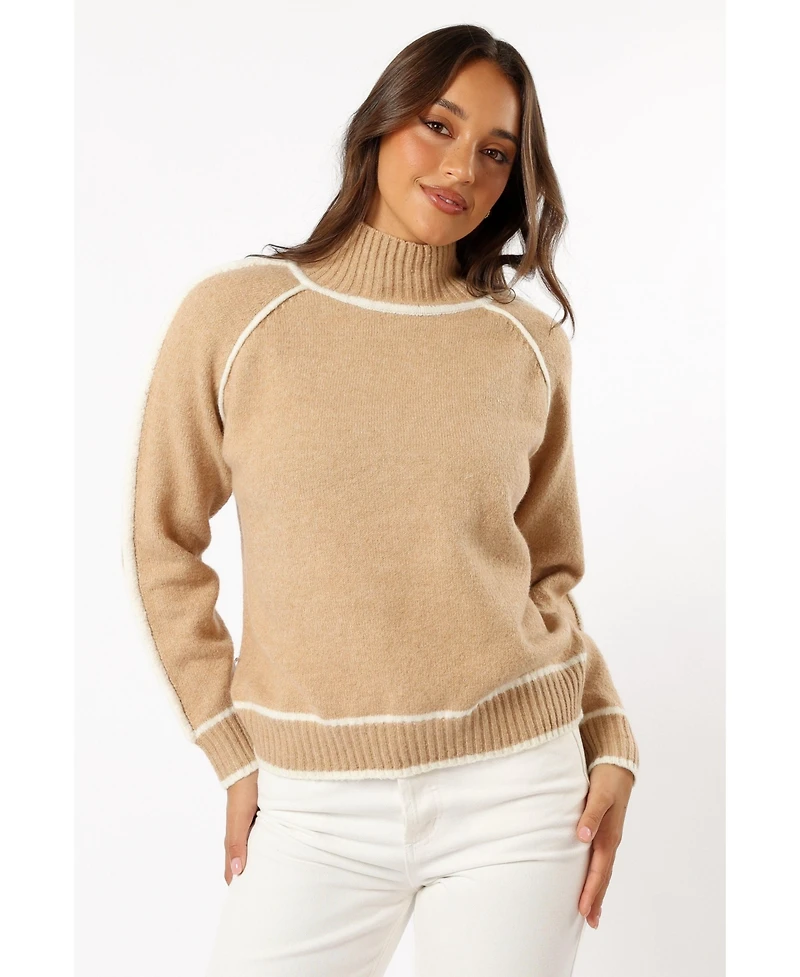 Petal and Pup Women's Rylee Contrast Hem Knit Sweater