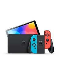 Nintendo Switch Neon Oled Console with MightySkins Console and Controller Skin Voucher