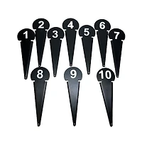 Durable Discus & Shot Put Markers (Set of 10) Essential Track and Field Equipment, Spiked Tips for Secure Placement, High Visibility, Robust Metal Con