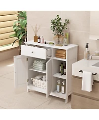 Freestanding Kitchen Cupboard Storage Organizer with 1 Large Drawer
