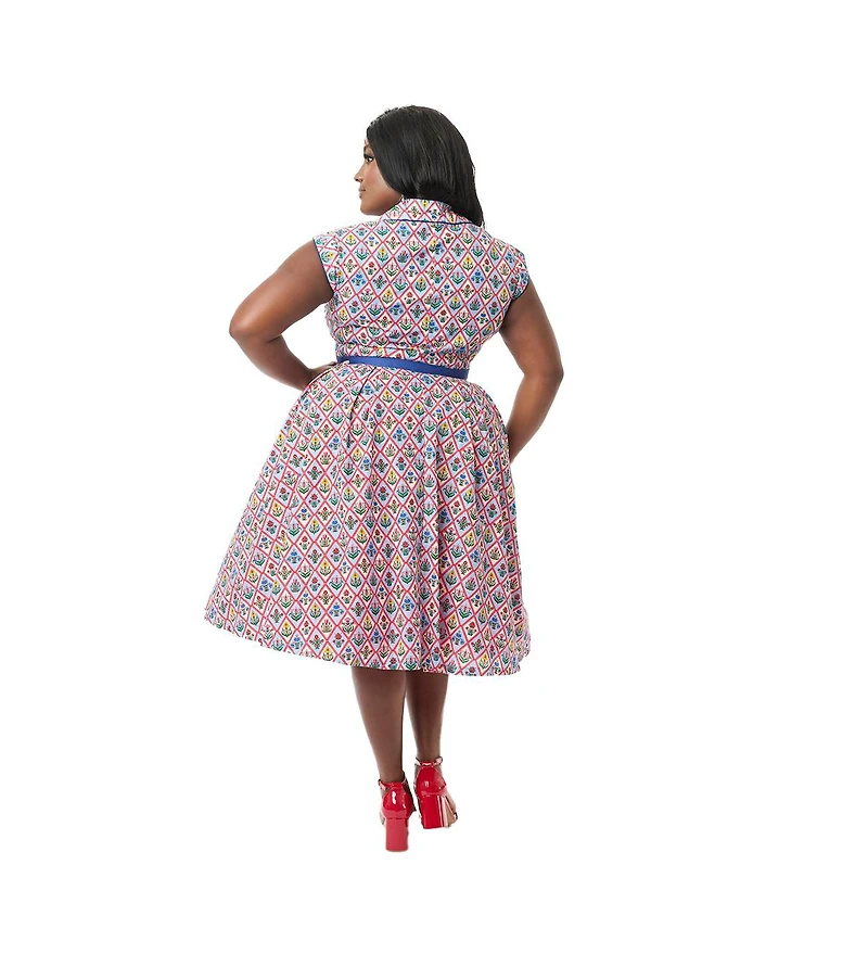 Unique Vintage Plus Shirt Swing Dress