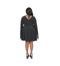 Smak Parlour Plus Size 1970s Fringe Fit & Flare Dress