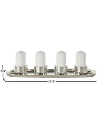 Rosemary Lane Glam Steel Candelabra, 2.25"