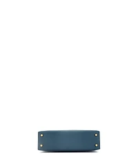 Pre-Owned Hermes Kelly Handbag Blue Epsom with Gold Hardware