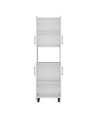 Olivet Kitchen Pantry, 4 Doors, 4 Shelves, White