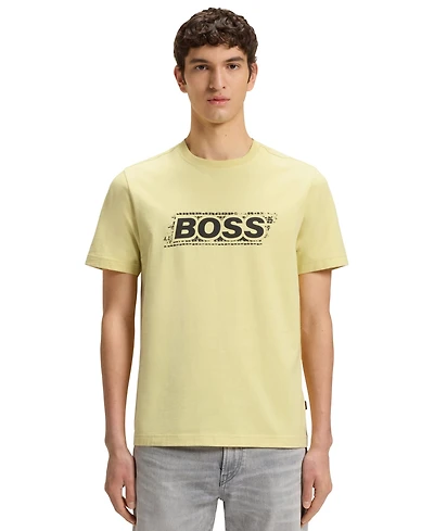 Boss by Hugo Men's Logo Artwork Cotton-Jersey T-Shirt