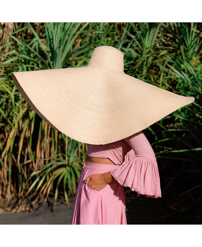 Solana Oversized Straw Hat in Natural Beige