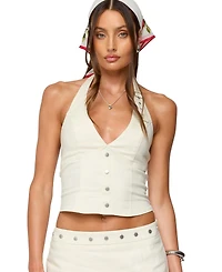 Edikted Women's Keli Buckle Halter Top
