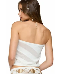 Edikted Women's Carson Sheer Striped Strapless Top