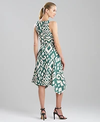 Natori Women's Printed Asymmetrical Midi Dress