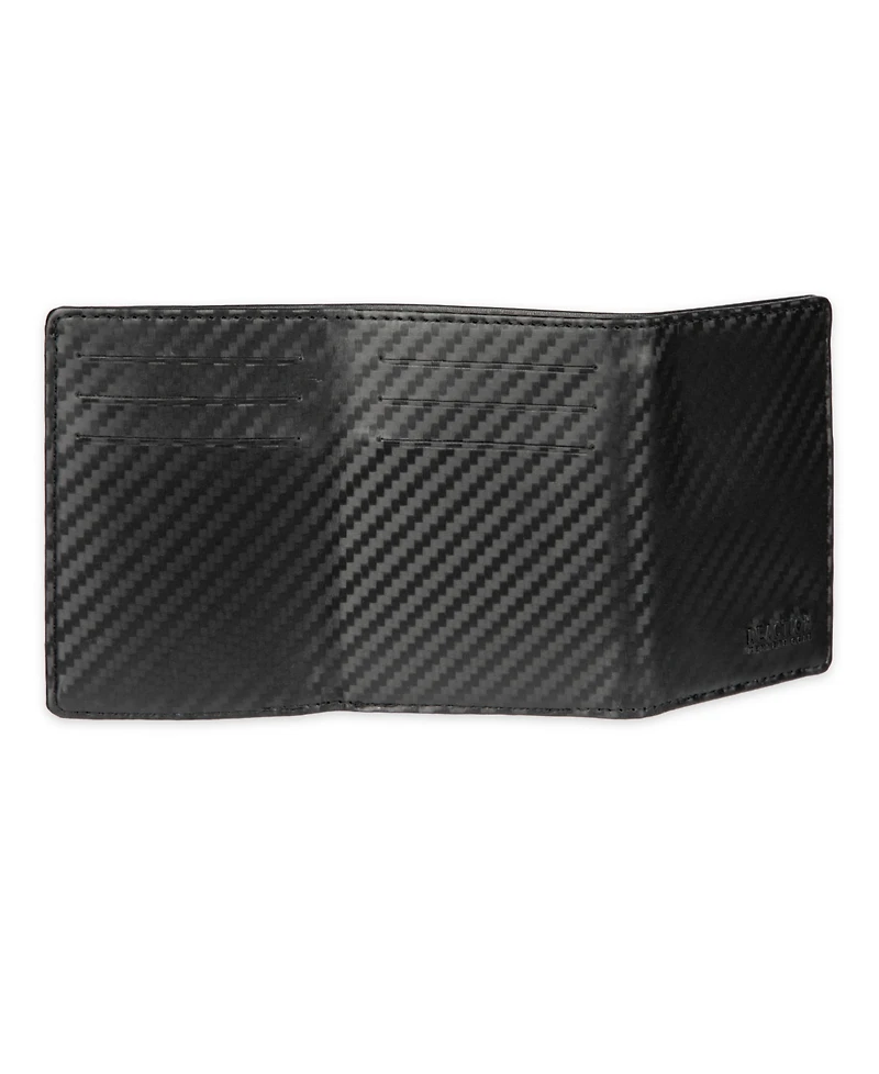 Kenneth Cole Reaction Men's Rfid Magnetic Carbon Fiber Z-Fold Trifold Wallet
