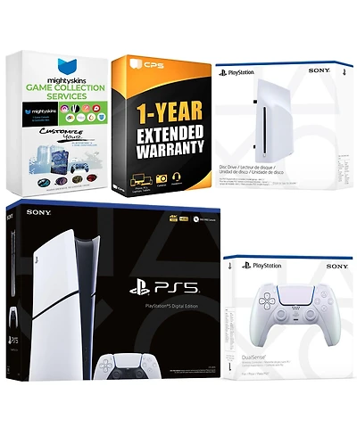 Sony PlayStation 5 Slim Digital Bundle with Disc Drive, Extra