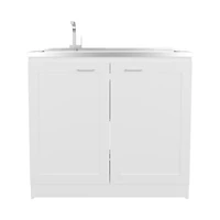 Bickleton Utility Sink Cabinet, 2 Doors, Shelves