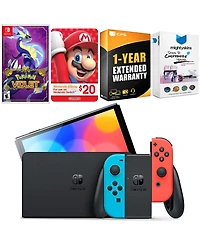 Nintendo Switch Neon Red & Blue Oled Console with Pokemon Violet, Nintendo $20 eShop Gift Card
