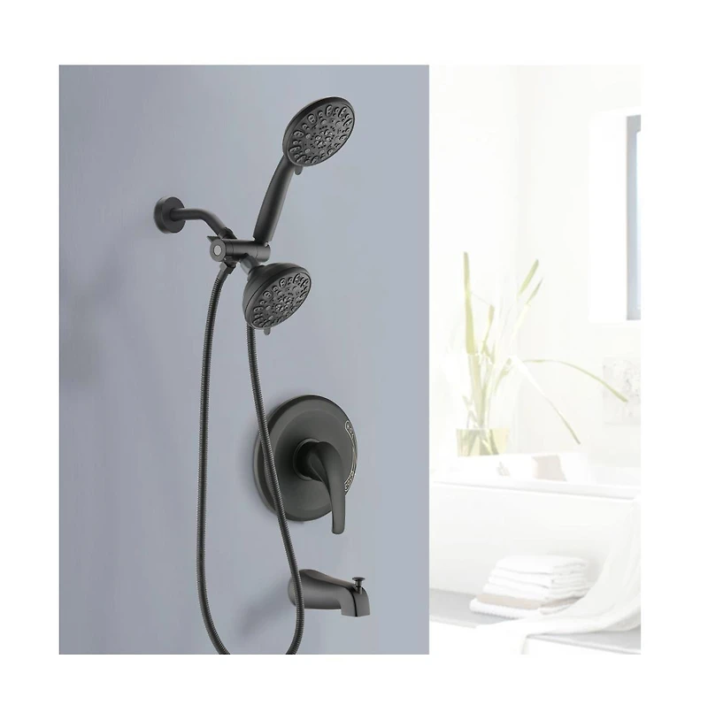 Rainsken Shower System with Tub Spout Rain Shower Tub Set
