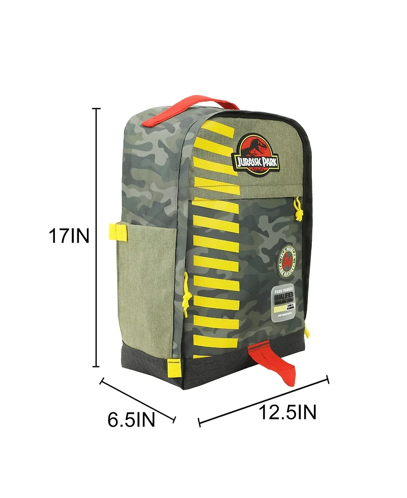 Jurassic Park Logo 16" Tan & Camo Backpack