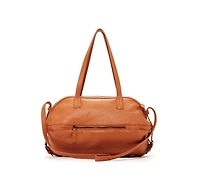 Susu Leather Satchel Bag Brown Shoulder Purse Women's Handbag