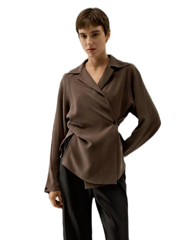 Lilysilk Women's Multipositional Silk Shirt