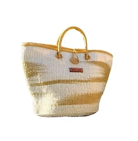 Peace Life Sisal Tote Basket Tote Bag