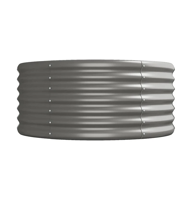 Garden Raised Bed Powder-coated Steel 201.6"x31.5"x14.2" Gray