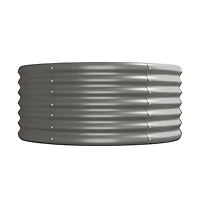 Garden Raised Bed Powder-coated Steel 201.6"x31.5"x14.2" Gray