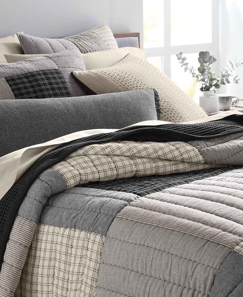 Oake Striped & Stitched 3-Pc. Quilt Set, Full/Queen, Exclusively at Macy's