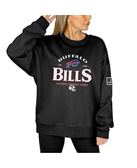 Gameday Couture Women's Black Buffalo Bills Oversized Players Only Label Pullover Sweatshirt