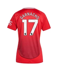 Adidas Women's Alejandro Garnacho Red Manchester United 2024/25 Home Replica Player Jersey