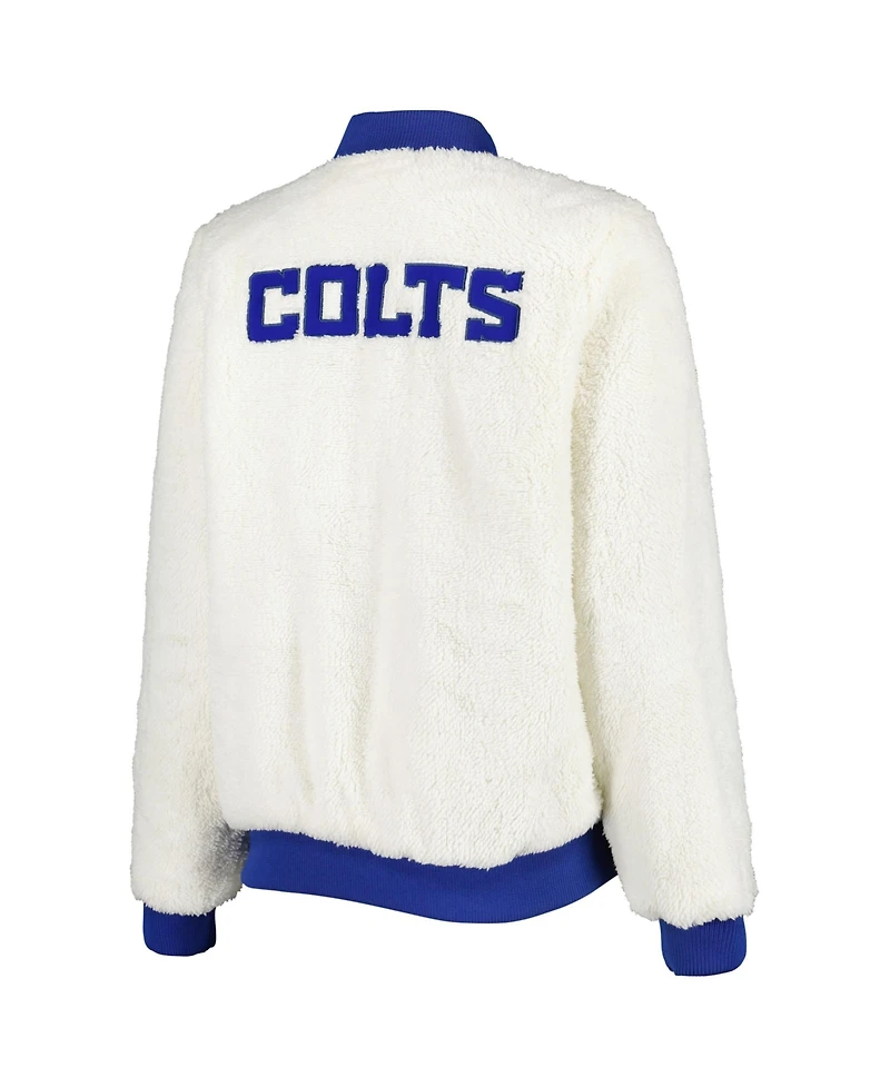 G-iii 4Her by Carl Banks Women's Oatmeal/Royal Indianapolis Colts Switchback Reversible Full-Zip Jacket