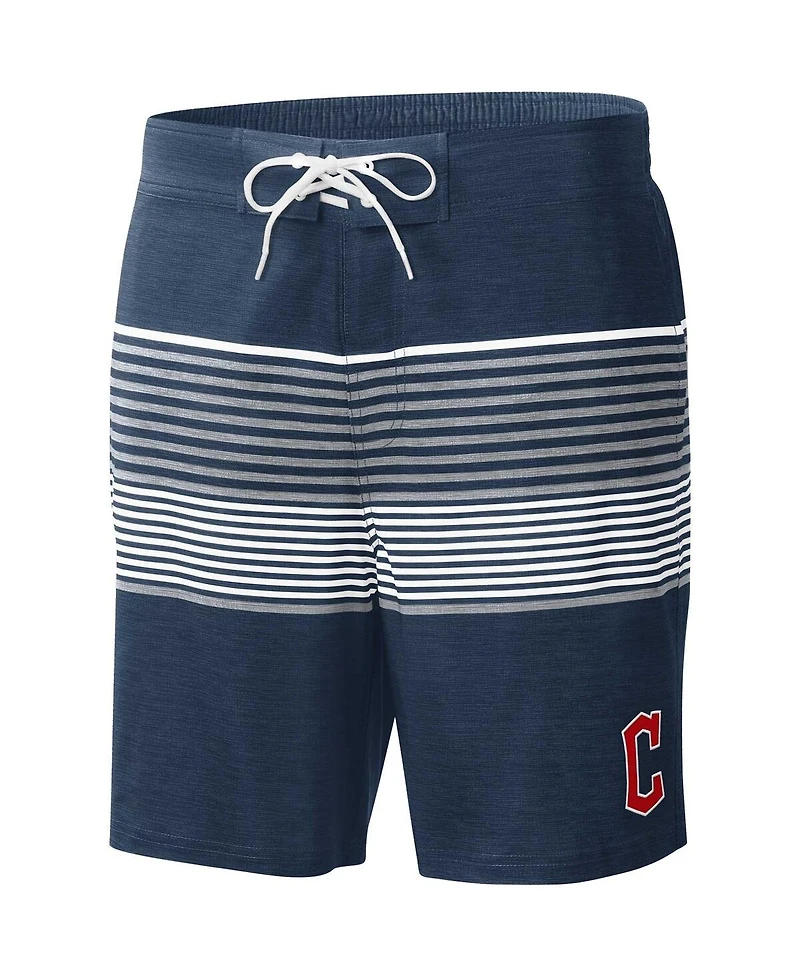 G-iii Sports by Carl Banks Men's Navy Cleveland Guardians Coastline Volley Swim Shorts