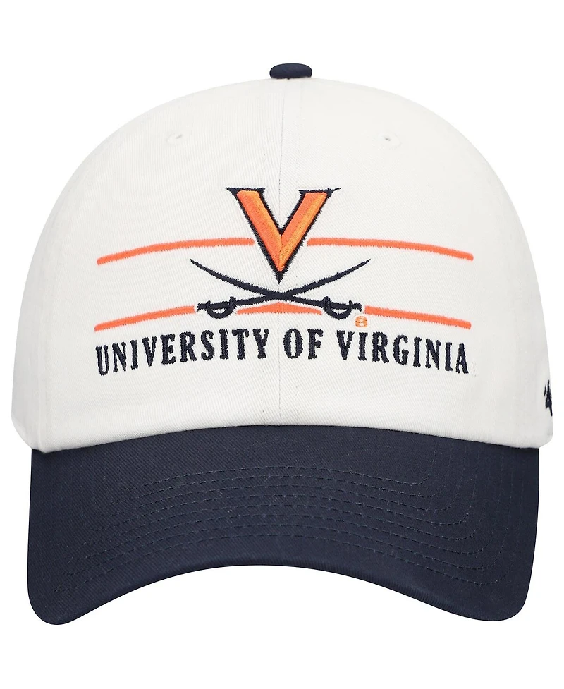 '47 Brand Men's White Virginia Cavaliers Gridiron Clean Up Adjustable Hat