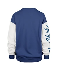 '47 Brand Women's Blue New York Knicks Plus Oversized Rise Andie Pullover Sweatshirt