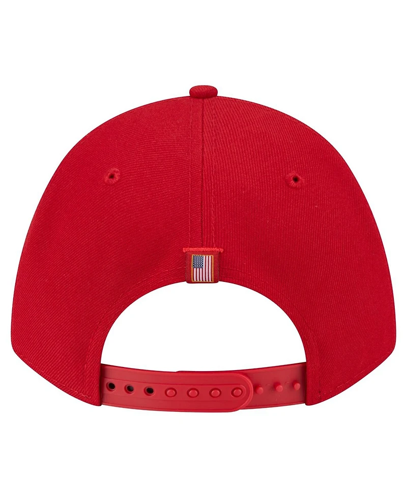 New Era Men's Red Philadelphia Phillies American Flag 9FORTY M-Crown A-Frame Adjustable Hat