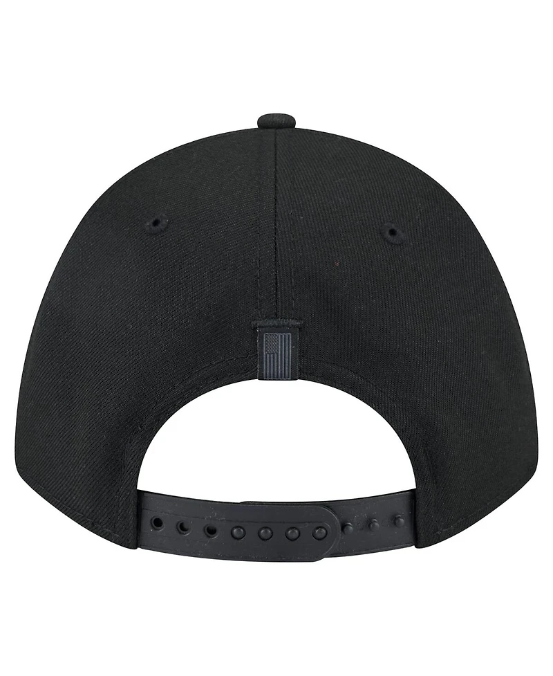 New Era Men's Black Miami Heat Game Day Flag A-Frame 9FORTY Adjustable Hat