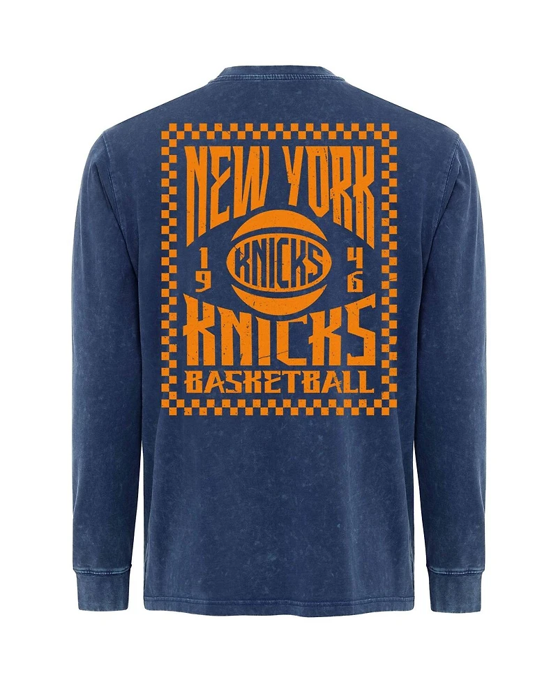 Sportiqe Men's Blue New York Knicks Bono Long Sleeve T-Shirt