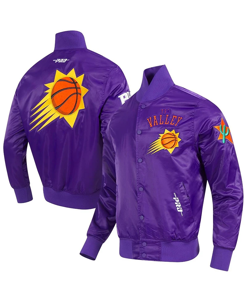 Pro Standard Men's Purple Phoenix Suns 2024/25 City Edition Chenille Satin Full-Snap Jacket