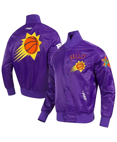 Pro Standard Men's Purple Phoenix Suns 2024/25 City Edition Chenille Satin Full-Snap Jacket