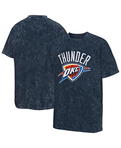 Outerstuff Big Boys and Girls Navy Oklahoma City Thunder Rugged Defense T-Shirt