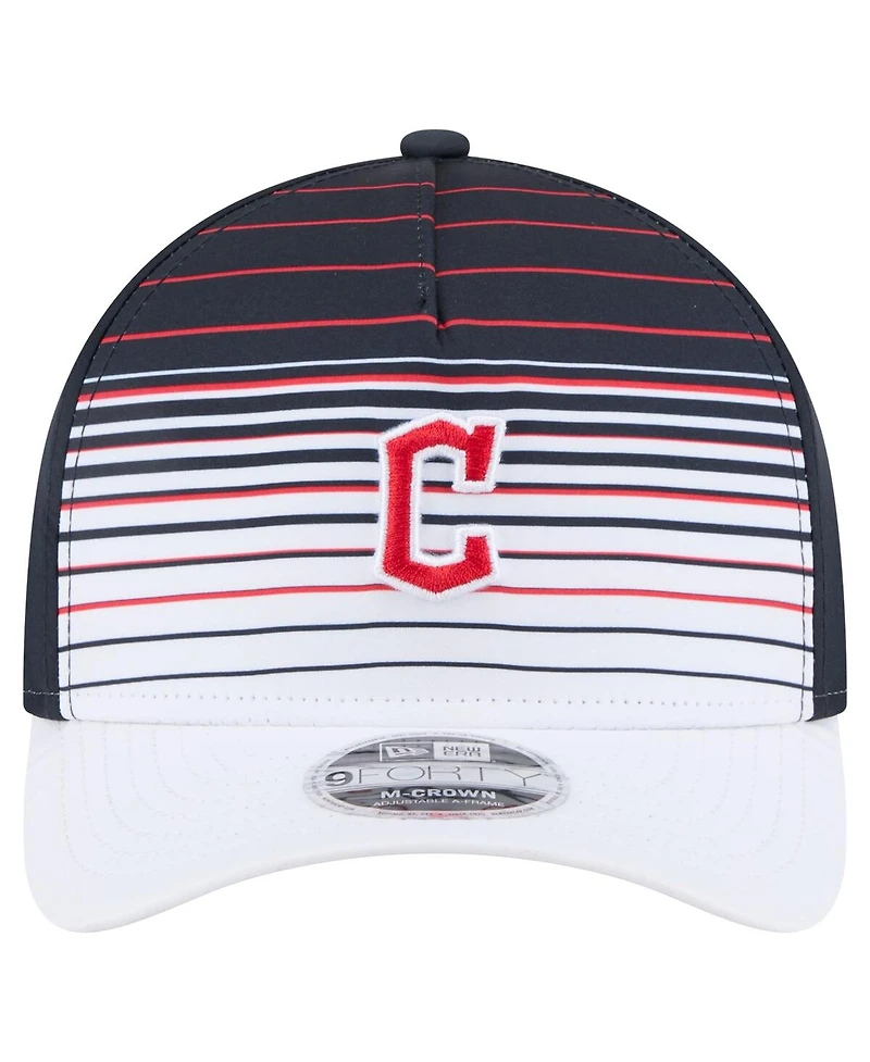 New Era Men's Navy Cleveland Guardians Gradient 9FORTY M-Crown Adjustable Hat