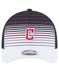 New Era Men's Navy Cleveland Guardians Gradient 9FORTY M-Crown Adjustable Hat