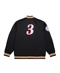 Mitchell & Ness Men's Allen Iverson Black Philadelphia 76ers Nba Legends Full-Snap Satin Jacket